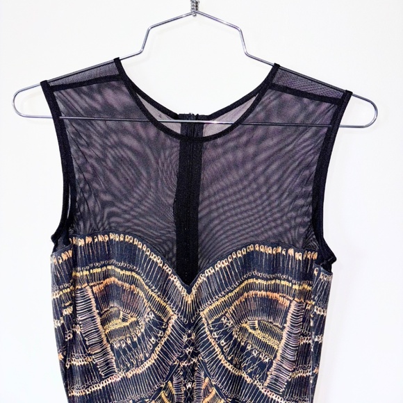 McQ By Alexander McQueen Black Safety Pin Print Vintage Dress Size XS - Picture 2 of 7